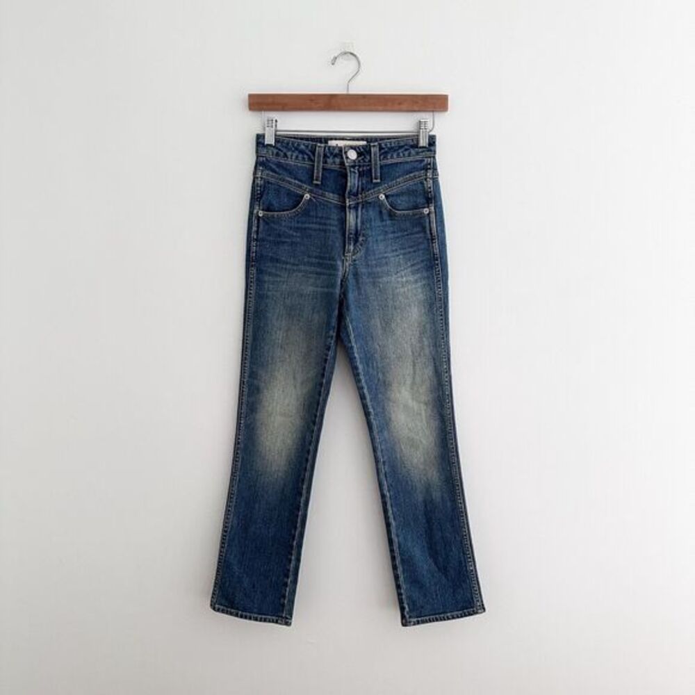 AMO Freja Front Yoke High Rise Jeans Size 24 Made in USA Premium Denim